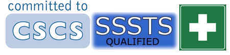 Logo's for CSCS, SSSTS and First Aid.